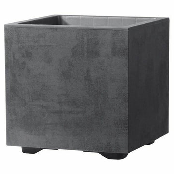 Vaso Deroma Antracite 25 cm Plastica Quadrato Secchio Ø 25 cm