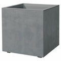 Vaso Deroma Grigio 25 cm Plastica Quadrato Secchio Ø 25 cm