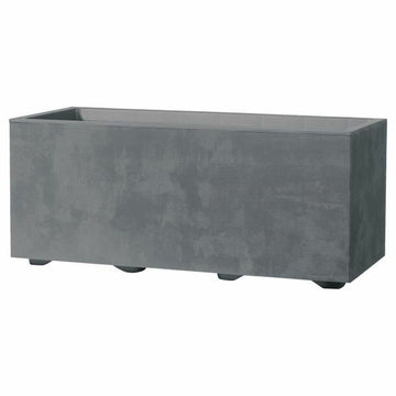 Vaso Autoirrigante Deroma Millennium R Grigio Plastica Plastica riciclata Rettangolare