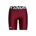 Leggings Sportivi da Uomo Under Armour Hg 8In Bordeaux Rosso Cremisi