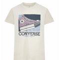 Maglia a Maniche Corte per Bambini Converse CNVG FLORAL LEOPARD SNEAKER TE 4CG166 Beige