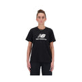 Women’s Short Sleeve T-Shirt New Balance SPORT ESSENTIALS JERSEY LOGO WT41502 Black (XS)