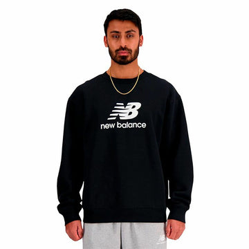 Felpa senza Cappuccio Uomo New Balance Sport Essentials Fleece Logo Nero