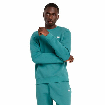 Felpa senza Cappuccio Uomo New Balance Sport Essentials Fleece Acqua