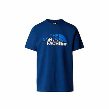 Maglia a Maniche Corte Uomo The North Face Mountain Line Tee NF0A87NTD1R1 Azzurro