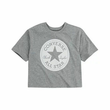 Maglia a Maniche Corte per Bambini Converse SIG CHUCK PATCH BOXY TEE Grigio