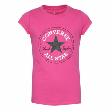 Maglia a Maniche Corte per Bambini Converse Rosa
