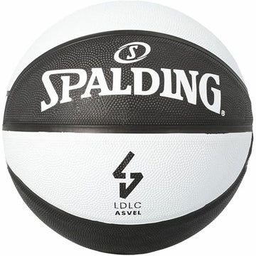 Pallone da Basket Spalding Asvel Sz7 Bianco Nero (Taglia 7)