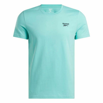 Maglia a Maniche Corte Uomo Reebok Identity Smal Azzurro Blu cielo