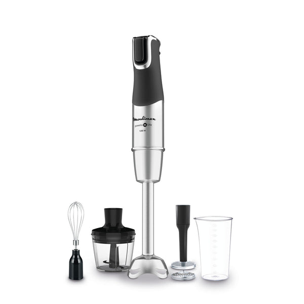 Frullatore a Immersione Multifunzione con Accessori Moulinex Powelix Life Argentato 1200 W - Augustea Shop