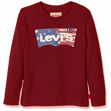 Maglia a Maniche Corte Uomo Levi's NI10337 Rosso Scuro