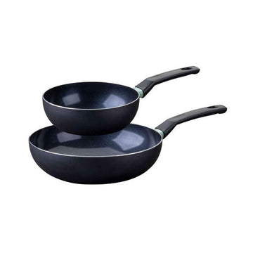 Set of pans Fackelmann Brandao Black Aluminium 2 Pieces