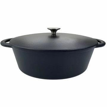 Casserole with lid Baumalu Black 38 x 30 x 16 cm