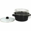 Padella per Friggere con Cestino TheKitchenette 3645580 Nero Cristallo Acciaio Bachelite Acciaio Smaltato