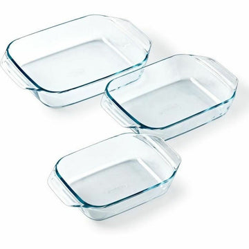 Set di Teglie da Forno Pyrex Trasparente 3 Pezzi