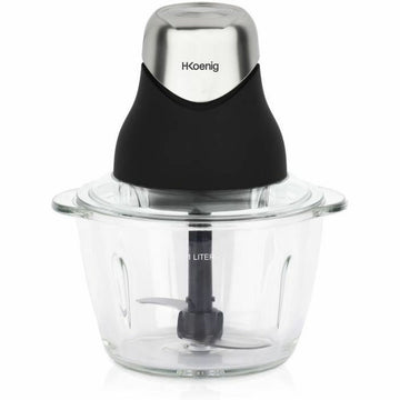 Tritatutto Hkoenig LEO8 Nero Cromo Vetro Acciaio inossidabile 1 L
