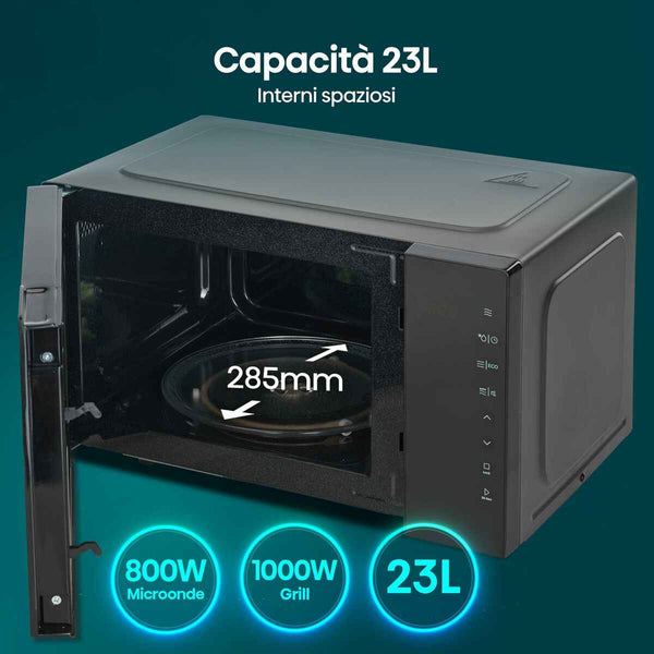 Microonde con Grill Hisense H23MOBS5HG4 Nero 800 W 23 L