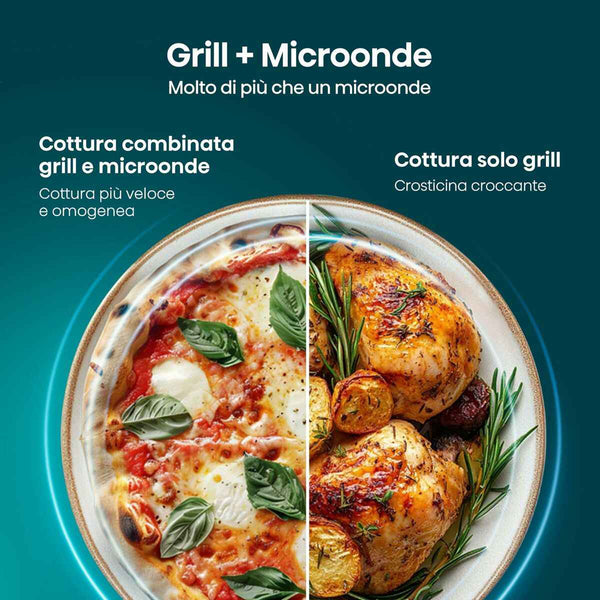 Microonde con Grill Hisense H23MOBS5HG4 Nero 800 W 23 L