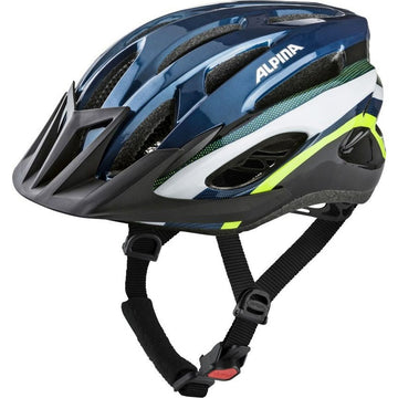 Adult's Cycling Helmet Alpina MTB17 Yellow Blue Green 58-61 cm