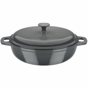 Casserole with lid GSW Grey Cream Stainless steel Ø 30 cm