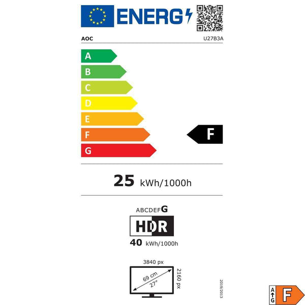 Monitor Gaming AOC U27B3A 4K Ultra HD 27"