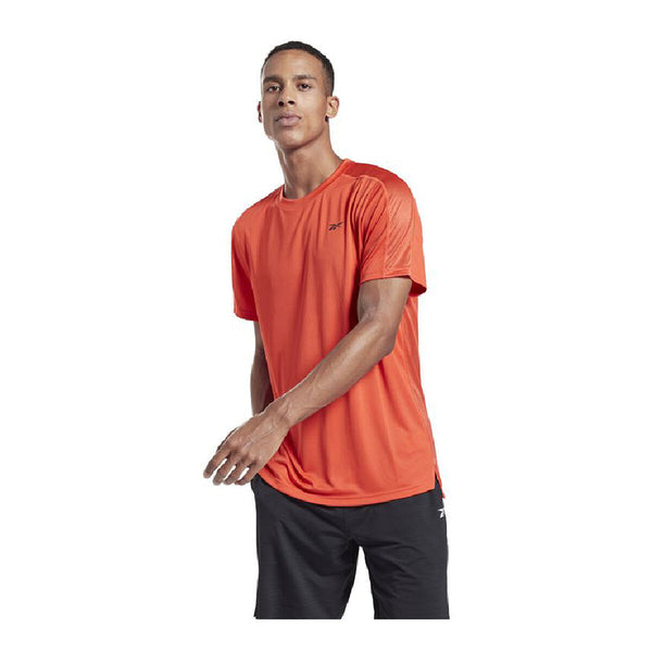 Maglia a Maniche Corte Uomo Reebok Workout Ready Tech Arancio - Augustea Shop
