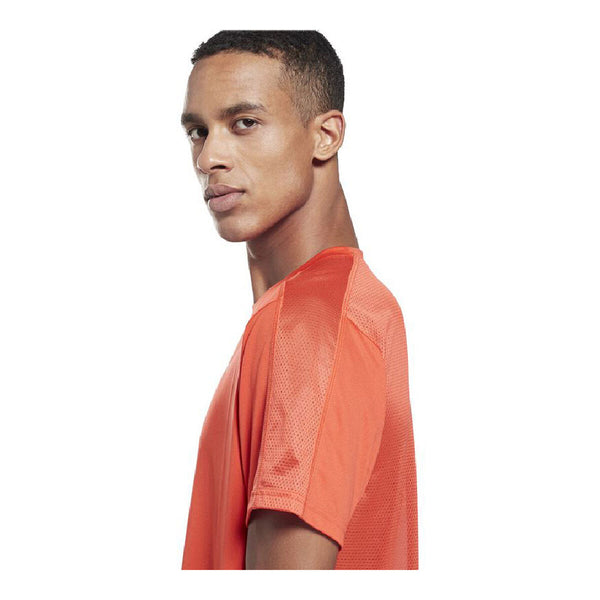 Maglia a Maniche Corte Uomo Reebok Workout Ready Tech Arancio - Augustea Shop