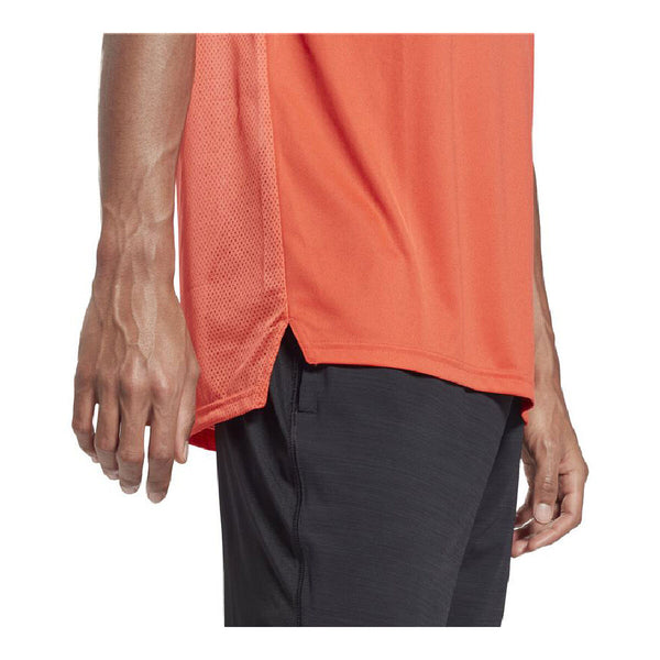 Maglia a Maniche Corte Uomo Reebok Workout Ready Tech Arancio - Augustea Shop