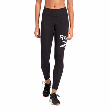 Leggings Sportivo da Donna Reebok Identity Bl Cotton Nero