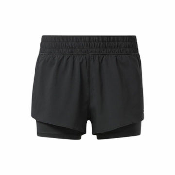 Pantaloncini Sportivi da Donna Reebok Wor Run 2 In 1 Short Nero