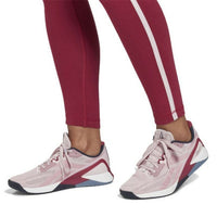 Leggings Sportivo da Donna Reebok  Pping Cotton W Rosso Scuro - Augustea Shop
