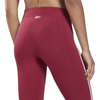 Leggings Sportivo da Donna Reebok  Pping Cotton W Rosso Scuro - Augustea Shop