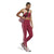 Leggings Sportivo da Donna Reebok  Pping Cotton W Rosso Scuro - Augustea Shop