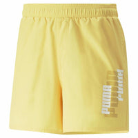 Pantaloni Corti Sportivi da Uomo Puma Ess+ Logo Power Giallo - Augustea Shop
