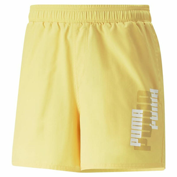 Pantaloni Corti Sportivi da Uomo Puma Ess+ Logo Power Giallo - Augustea Shop