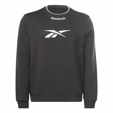 Felpa senza Cappuccio Uomo Reebok RI Arch Logo Vector Bianco Nero