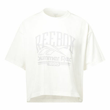 Maglia a Maniche Corte Donna Reebok Graphic Logo Bianco