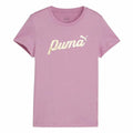 Maglia a Maniche Corte per Bambini Puma Essentials+ Script Metallic G