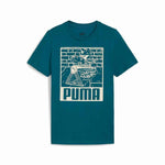 Maglia a Maniche Corte per Bambini Puma Ess+ Mid 90S Graphic Azzurro
