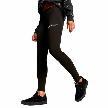 Leggings Sportivo da Donna Puma Essentials + Script Nero