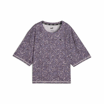 Maglia a Maniche Corte Donna Puma Train Favorite Aop Crop Mujer Viola