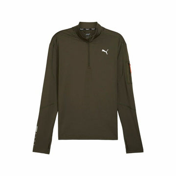 Men’s Sweatshirt without Hood Puma Flex 1/4 Zip Dark green