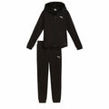Tuta da Bambini Puma Hooded Sweat Suit Flecce Cl Nero