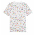 Maglia a Maniche Corte Uomo Puma LOVE UNITED AOP Tee   684700 02 Bianco