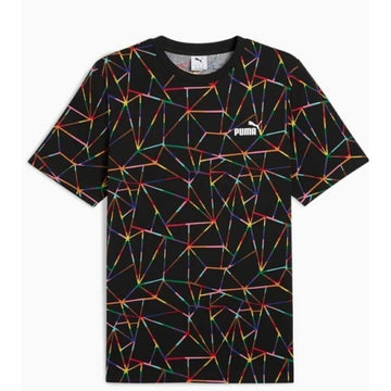 Maglia a Maniche Corte Uomo Puma LOVE UNITED AOP Tee Nero