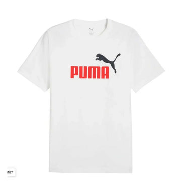 Maglia a Maniche Corte Uomo Puma ESS 2 COLOR No. 1 Logo Tee SS25 684708 02 Bianco