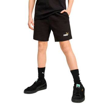 Pantaloncini Sportivi per Bambini Puma ESS 2 COLOR No. 1 Logo Shorts TR B Nero