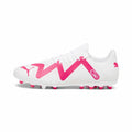 Adult's Football Boots Puma Future Play MG White Fuchsia