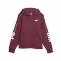 Felpa con Cappuccio Donna Puma Power Colorblock Rosso Scuro