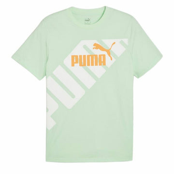 Maglia a Maniche Corte Uomo Puma POWER Graphic  Ciano